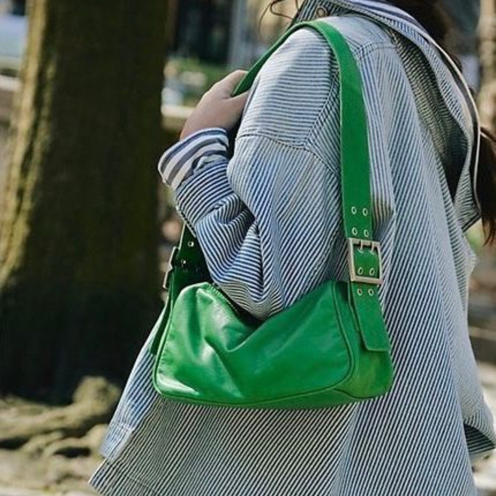 Free People Leather Arm Candy Bag in Green